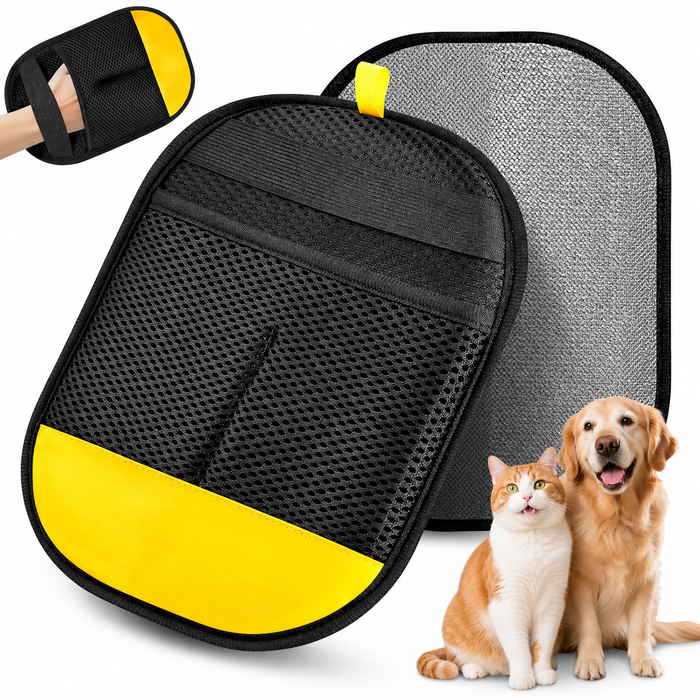 Pet Hair Removal Gloves for Dogs Cats, Reusable Fur Remover Glove, 2 Pack Reusable Electrostatic Cat & Dog Hair Remover Gloves for Couch, Car, Carpet, Furniture & Clothing, Grooming Deshedding Mitt