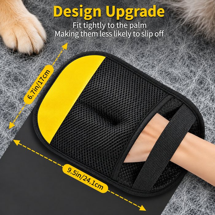 Pet Hair Removal Gloves for Dogs Cats, Reusable Fur Remover Glove, 2 Pack Reusable Electrostatic Cat & Dog Hair Remover Gloves for Couch, Car, Carpet, Furniture & Clothing, Grooming Deshedding Mitt