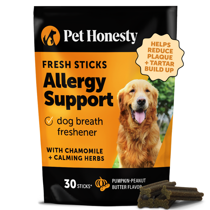 Pet Honesty Allergy Support Fresh Sticks - Pumpkin Peanut Butter (30 ct. Pouch) for Dogs