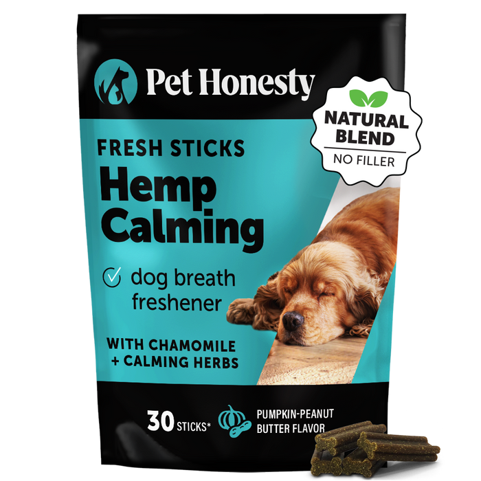 Pet Honesty Hemp Calming Fresh Sticks - Pumpkin Peanut Butter (30 ct. Pouch) for Dogs