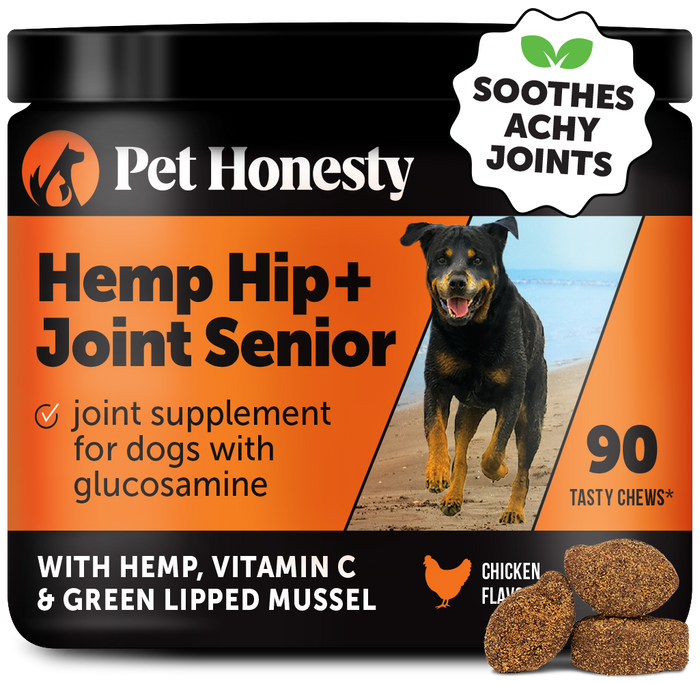 Pet Honesty Hemp Hip+Joint Health Senior - Chicken (90 ct. Jar) for Dogs