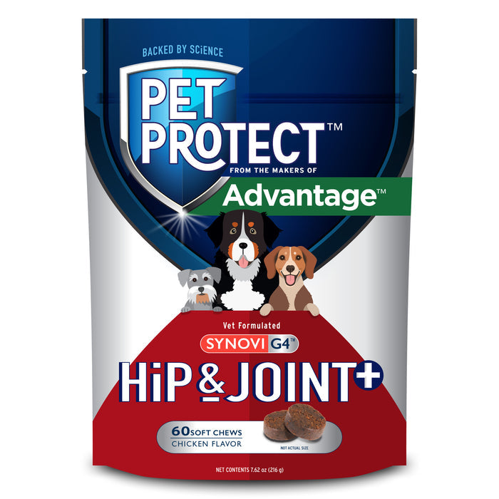 Pet Protect Hip and Joint with Synovi G4 Soft Chews for Dogs