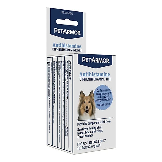 PetArmor Antihistamine Supplement for Dogs, 100 ct.