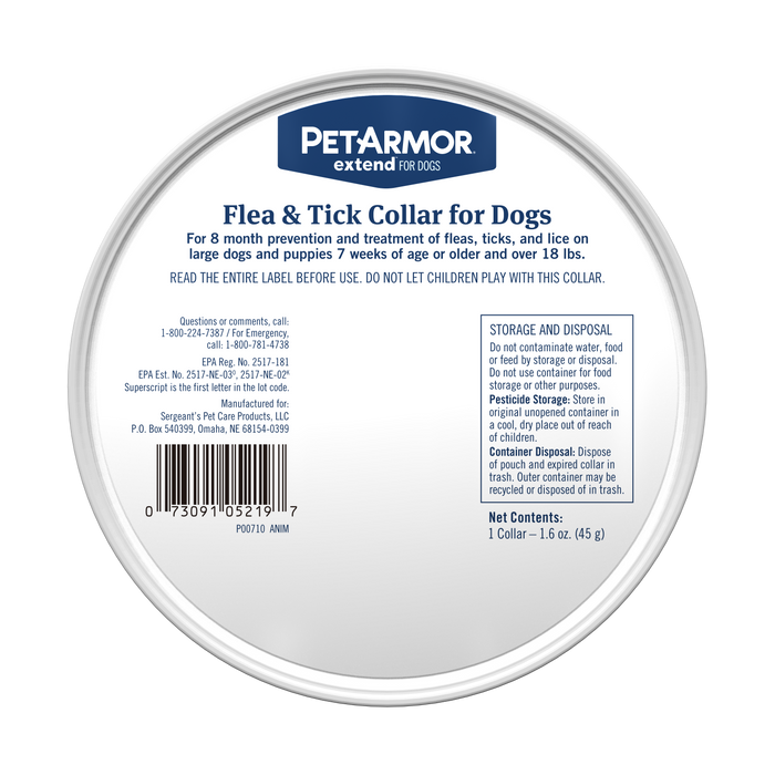 PetArmor Flea and Tick Collar for Large Dogs, 1 Count