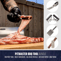 Pit Boss Grills Pitmaster BBQ Tool Bundle featuring black-handled tools for grilling and meat preparation.