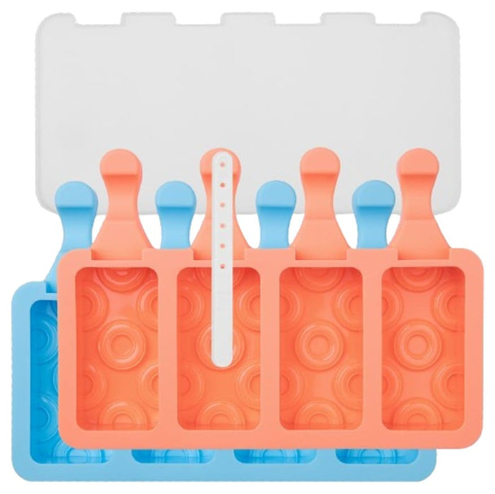 POPSICLE SALDĒJUMA FORMIŅU KOMPL.8GAB., VIRTULĪŠI, PIPARMĒTRU/PERSIKU KRĀSĀ, SILIKONS