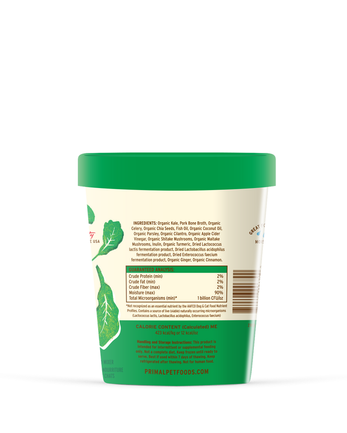 Primal Fresh Toppers for Dogs & Cats - 16oz Power Greens