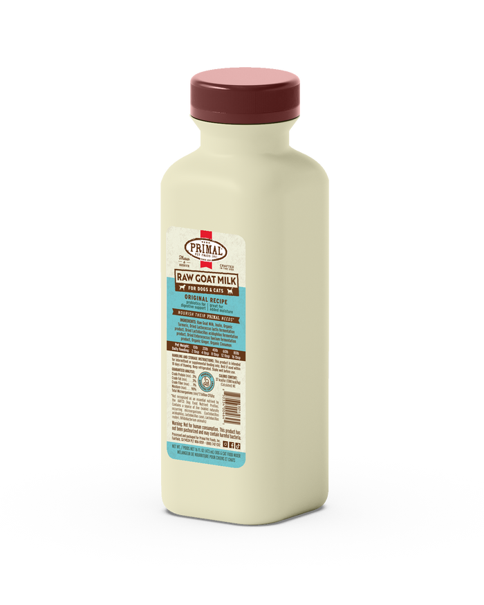 Primal Frozen Raw Goat Milk for Dogs & Cats - 16oz Original