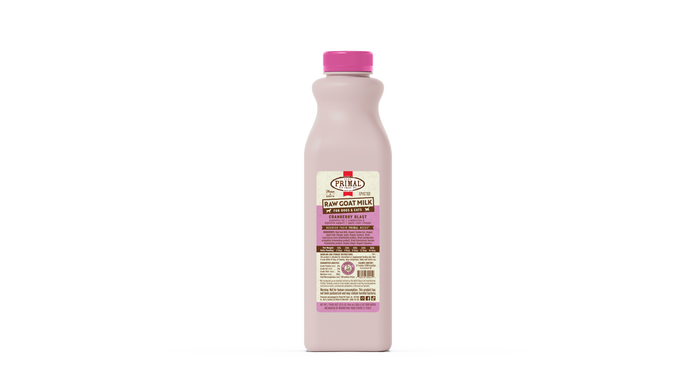 Primal Frozen Raw Goat Milk for Dogs & Cats - 32oz Cranberry Blast
