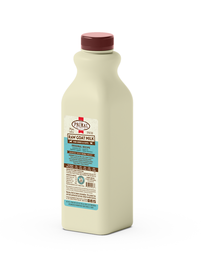 Primal Frozen Raw Goat Milk for Dogs & Cats - 32oz Original