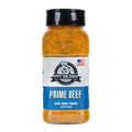 Pit Boss Prime Beef Rub BBQ spice - blue and white label on plastic bottle