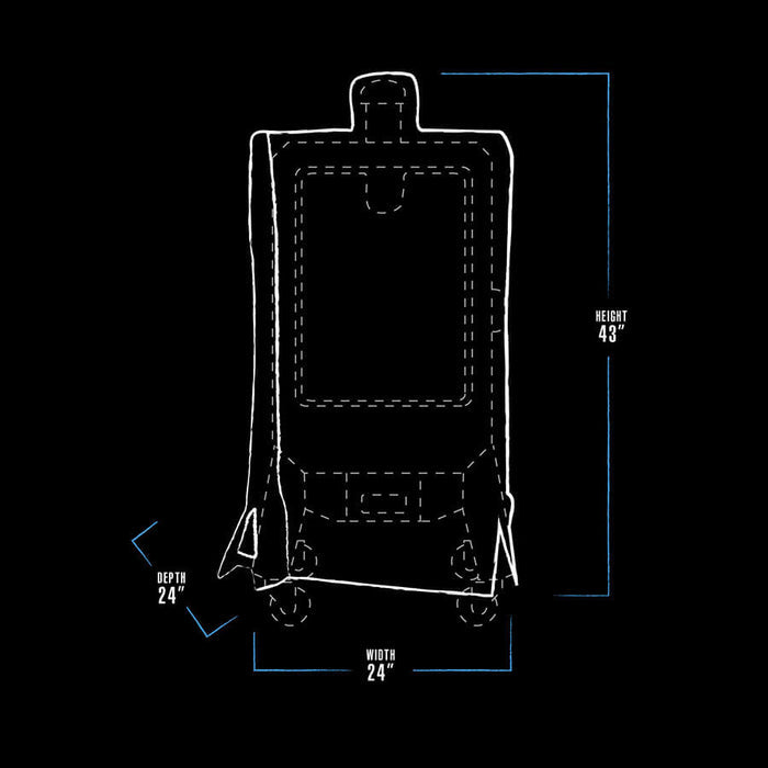 Pit Boss Grills Pro Series 4-Series Wood Pellet Vertical Smoker Cover, black, with dimensions: height 43", width 24".