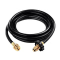 Propane Adapter Kit. Black adapter with gold accents.