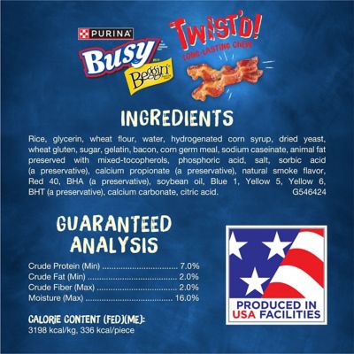 Purina Busy Beggin' Bacon Flavor Twist'd Dog Treats for Small/Medium Breeds, 6 ct., 21 oz.
