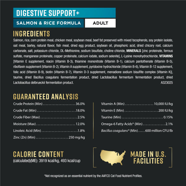 Purina Pro Plan AdvantEDGE Digestive Support Plus Adult Salmon and Rice Formula Dry Cat Food