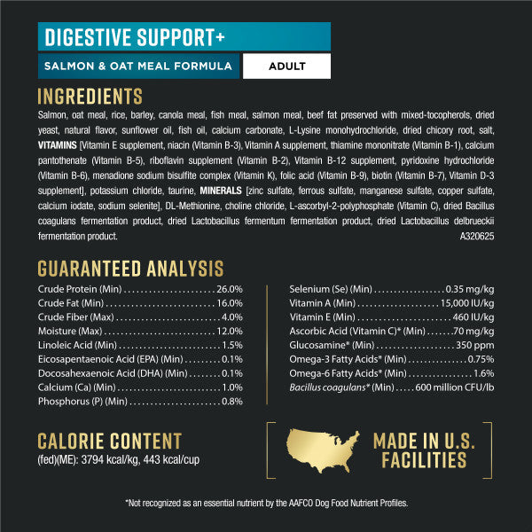 Purina Pro Plan AdvantEDGE Digestive Support Plus Salmon and Oat Meal Formula Adult Dry Dog Food