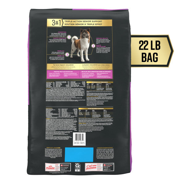 Purina Pro Plan AdvantEDGE Senior Support Plus Large Breed Shredded Blend Chicken and Rice Formula Dry Dog Food