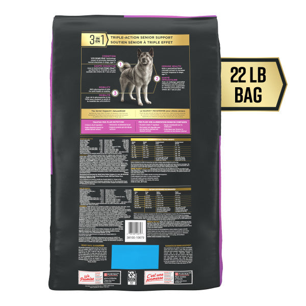 Purina Pro Plan AdvantEDGE Senior Support Plus Shredded Blend Chicken and Rice Formula Dry Dog Food