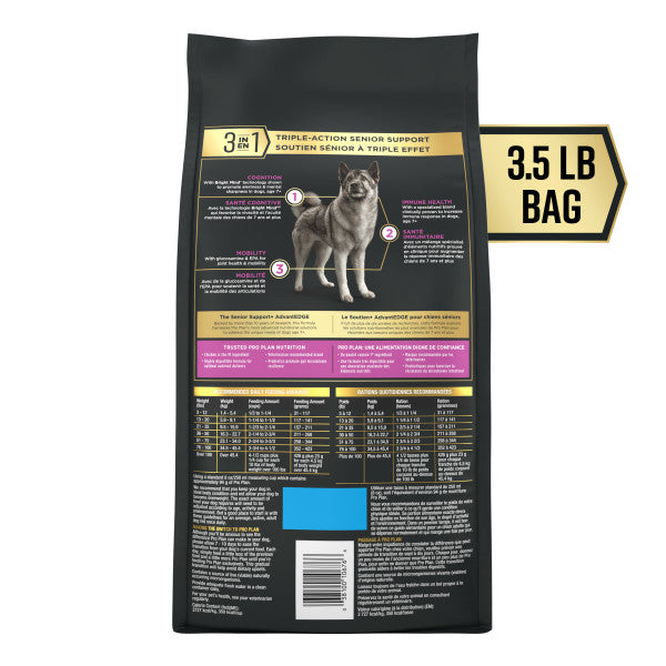 Purina Pro Plan AdvantEDGE Senior Support Plus Shredded Blend Chicken and Rice Formula Dry Dog Food