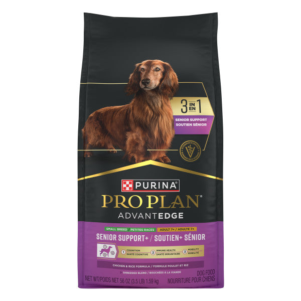 Purina Pro Plan AdvantEDGE Senior Support Plus Large Breed Shredded Blend Chicken and Rice Formula Dry Dog Food