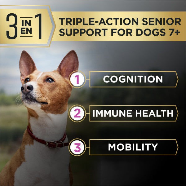 Purina Pro Plan AdvantEDGE Senior Support Plus Small Breed Shredded Blend Chicken and Rice Formula Dry Dog Food, 12lb