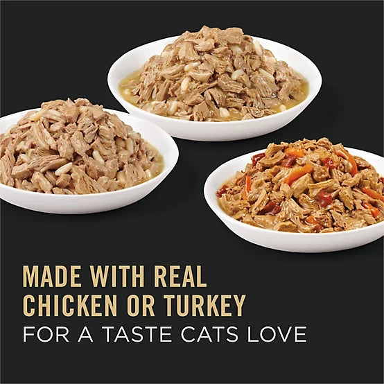 Purina Pro Plan Complete Essentials Adult Poultry Favorites in Gravy Wet Cat Food Variety Pack