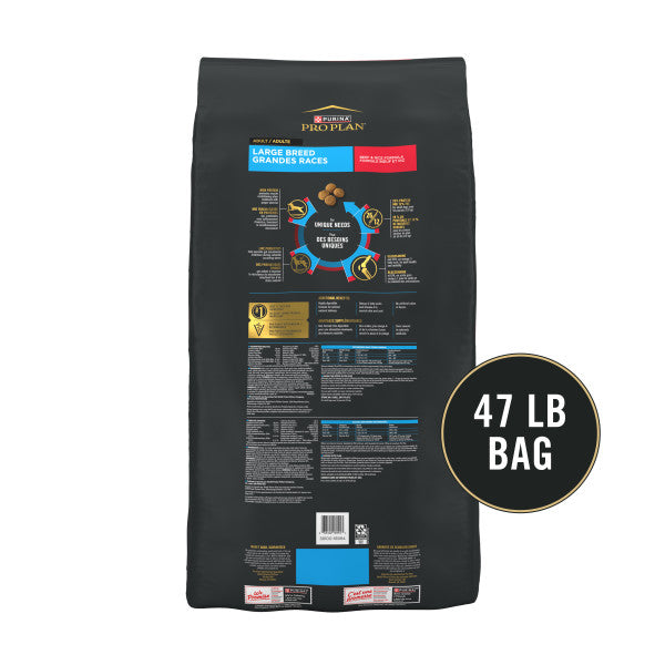 Purina Pro Plan Large Breed Dry High Protein Dog Food With Probiotics for Dogs, Beef and Rice Formula, 47lbs