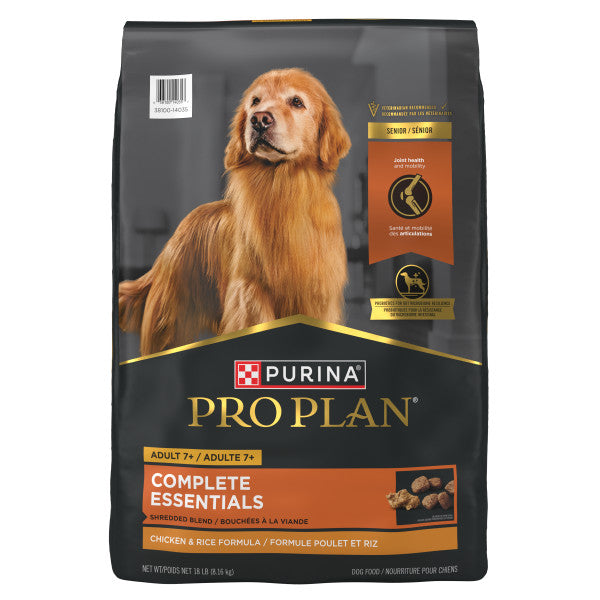 Purina Pro Plan Senior Dog Food With Probiotics for Dogs, Shredded Blend Chicken & Rice Formula