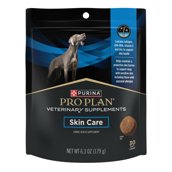 Purina Pro Plan Veterinary Supplements Skin Care Dog Supplements With Omega-3 Fish Oil and EPA and DHA - 30 ct. Pouch