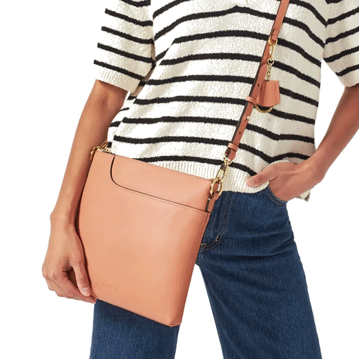 Radley London Pockets 2.0 Medium Cross Body Bag In Grapefruit Smooth-grain Leather.