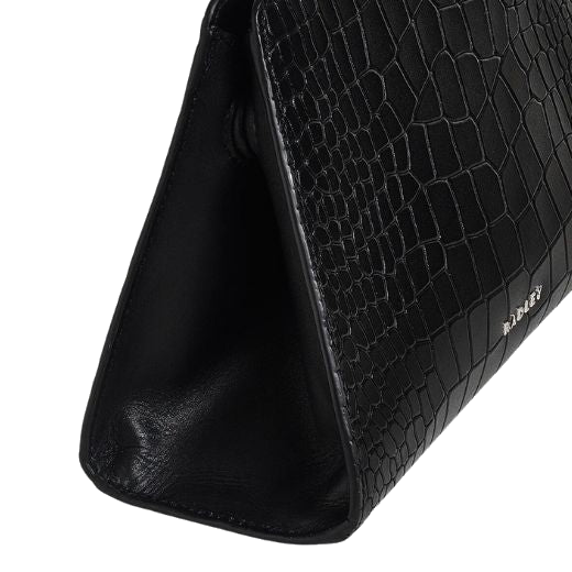 This Glasshouse Black Faux Croc Leather Cross Body Bag by Radley is made out of leather with a faux croc texture in sleek black.