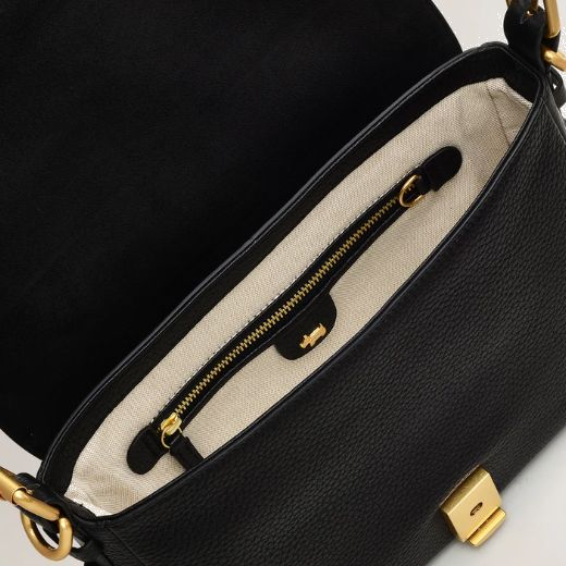 This Radley Graffton Street Black Small Flapover Cross Body Bag has a small zip pocket inside the main compartment for internal organisation.