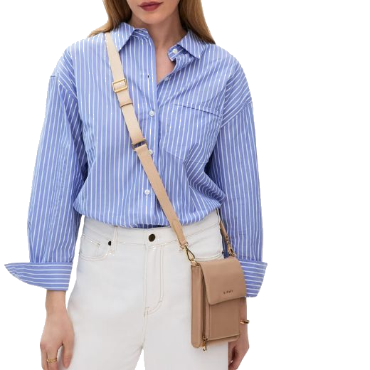 The Guildford Grove Medium Stone Phone Cross Body Bag comes with a detachable and adjustable webbing cross body strap.