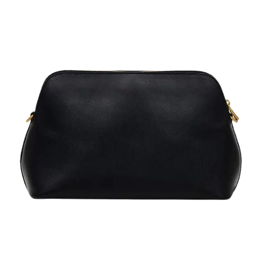 This Radley Liverpool Street 3.0 Black Leather Cross Body Bag has gold trims including the zip pulls and the D-rings.