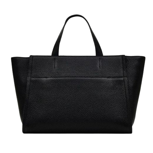 This Radley Oak Street Black Leather Zip-Top Medium Grab Bag is made with soft grained cowhide leather and gold trims to contrast.
