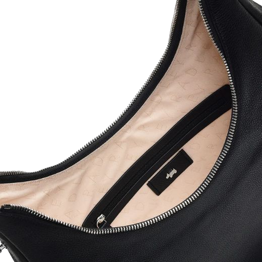 This Pennington Street Large Black Shoulder Bag by Radley has a sand-coloured jacquard lining inside with a zip pocket.