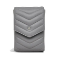 Radley's Rowe Avenue Quilted Grey Phone Cross Body Bag has a quilted design on the soft-grain leather.