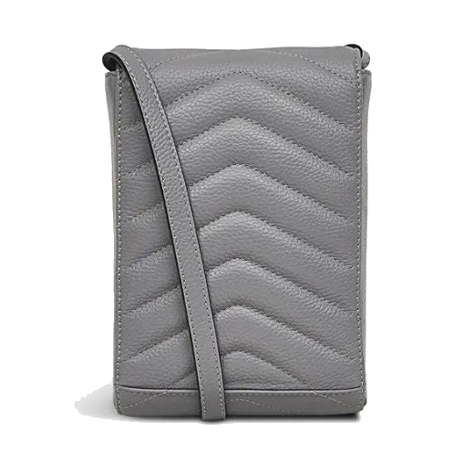 This Radley Rowe Avenue Quilted Grey Phone Cross Body Bag has a matching grey leather strap that is adjustable.