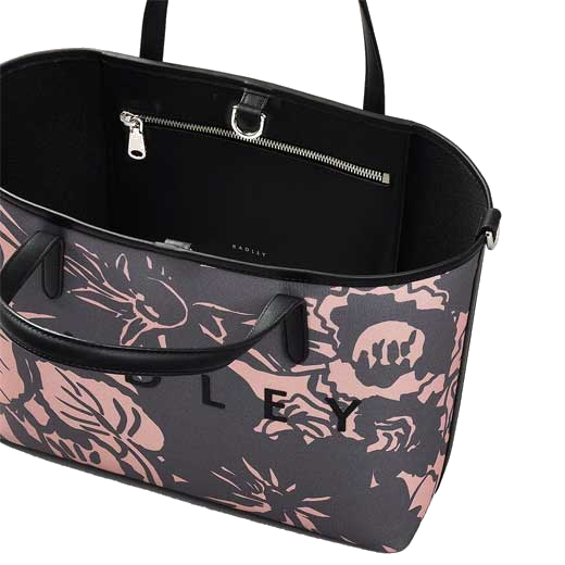 This Radley Southwell Gardens grab bag comes with an open compartment.