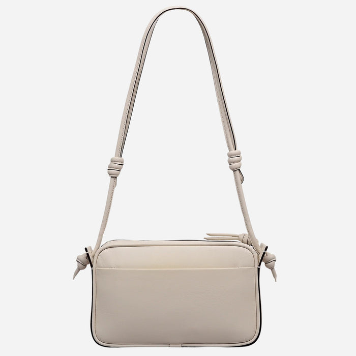 Back view of the Radley The Camden Salt Leather Small Ziptop Shoulder Bag.
