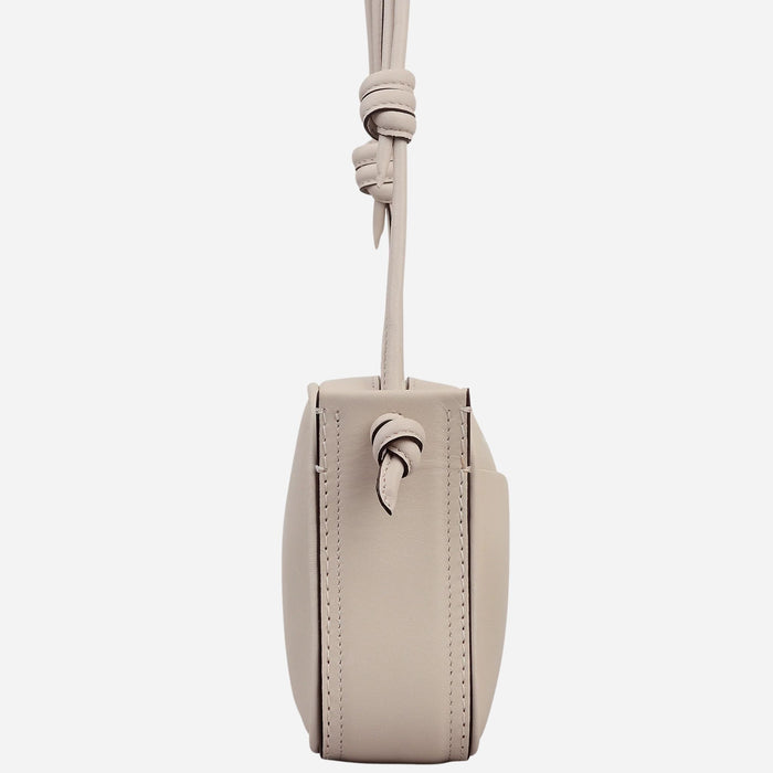 Side view of the Radley The Camden Salt Leather Small Ziptop Shoulder Bag.