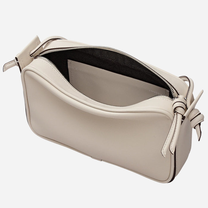 Inside the Radley The Camden Salt Leather Small Ziptop Shoulder Bag.