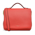 Radley's Weston Street Red Small Flapover Cross Body Bag is made out of grained leather in Lava red tanned.
