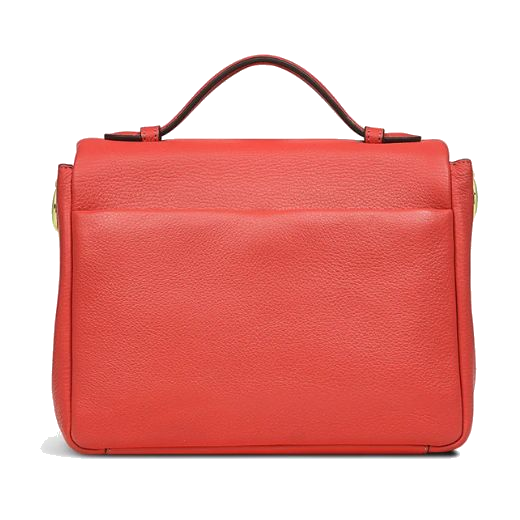 This Radley Weston Street Red Small Flapover Cross Body Bag has a rear slip pocket and the main compartment.