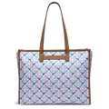 Radley's Willow Walk Large Shoulder Bag in Spring Geo has butterscotch leather trims.