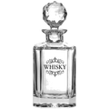 80cl 'Whisky' Engraved Square Spirit Decanter designed by Royal Scot Crystal.