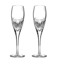 These Art Deco 2 x 18cl Champagne Flutes have been designed by Royal Scot Crystal.