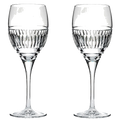 These Art Deco 2 x 33cl Large Wine Glasses have been designed by Royal Scot Crystal.