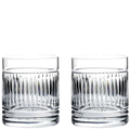 These Art Deco 2 x 38cl Large 'On the Rocks' Tumblers have been designed by Royal Scot Crystal.