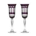 Belgravia 2 x 18cl Mulberry Champagne Flutes in Mulberry with gold presentation box.